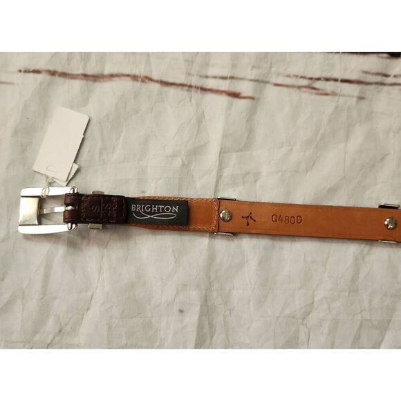 Brighton Western Multi Color Calf Hair Leather Belt Size 28 NWT - Picture 3 of 7